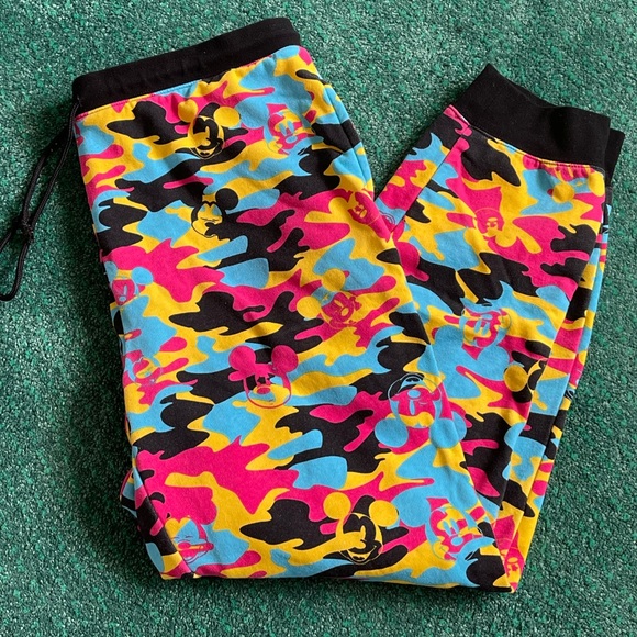 BNWOT - Disney Camo Mickey Sweatpants - Picture 1 of 3